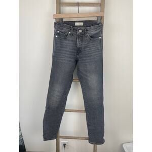 Gap High Rise Slim Straight Acid Wash Gray Denim Jeans Womens 28 x 29